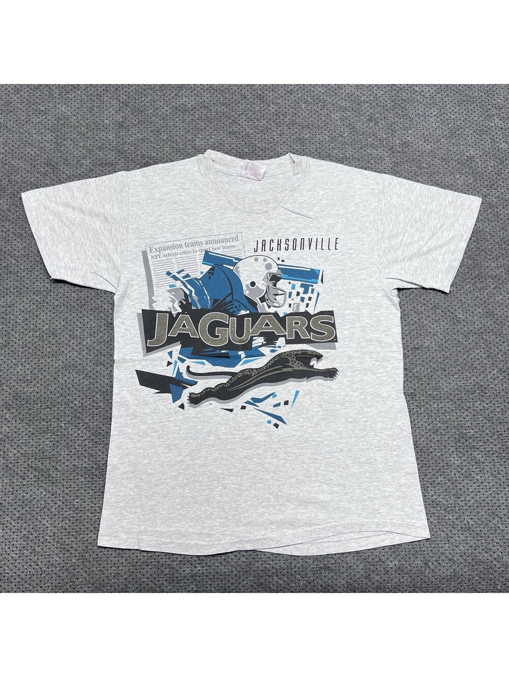 Vintage 1990S Jacksonville Jaguars Banned Logo T-Shirt Medium Rare Men’s Gray